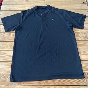 Primo Henley Shirt Size XL Men’s Black Short Sleeve